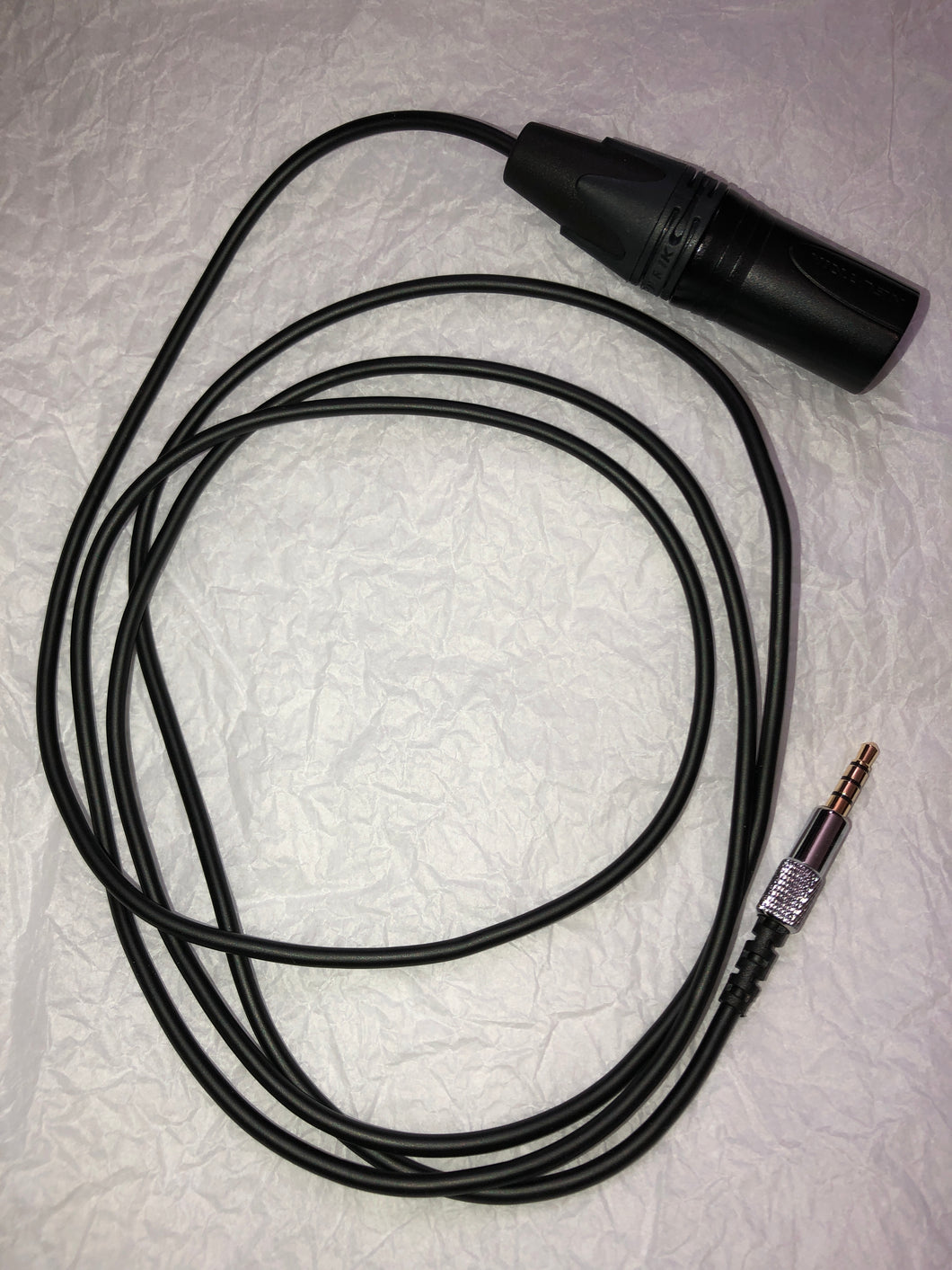 Custom 3.5mm 4 pole TRRS to 4 pin XLR balanced 1.5 metre cable (for MySphere)